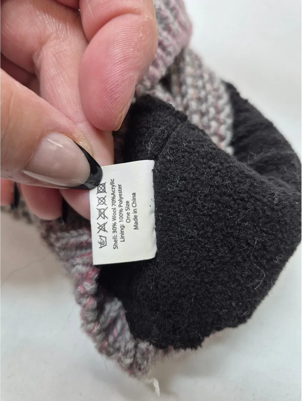 Violet Love by Rebecca Michaels Knit Beanie Hat w/ Faux Fur Pom-Pom B471
